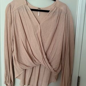 Free People Blouse in Soft Pink